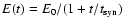 $E(t)=E_0/(1+t/t_{\rm syn})$
