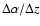 ${\Delta\alpha}/{\Delta z}$