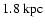 $1.8~\rm kpc$