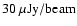 $30~{\rm\mu Jy/beam}$