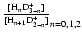 $\frac{[{\rm H}_n{\rm D}_{3-n}^+]}{[{\rm H}_{n+1}{\rm D}_{2-n}^+]}_{n=0,1,2}$