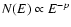 $N(E)\propto E^{-p}$