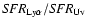${\it SFR}_{\rm Ly\alpha}/{\it SFR}_{\rm Uv}$