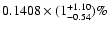 $0.1408 \times (1^{+1.10}_{-0.54})\%$