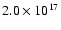 $2.0\times 10^{17}$