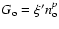 ${G_{\rm o} = \xi^{\prime}n_{\rm o}^{p}}$