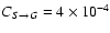 $C_{{S\rightarrow G}}= 4 \times 10^{-4}$