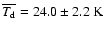 ${{\overline{T_{\rm d}} = 24.0 \pm 2.2~\rm K}}$