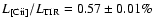 ${L_{\rm [C {\sc ii}]}/L_{\rm TIR}=0.57 \pm 0.01 \%}$