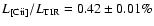 ${L_{\rm [C {\sc ii}]}/L_{\rm TIR} = 0.42 \pm 0.01\%}$