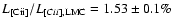 ${L_{\rm [C {\sc ii}]}/L_{[C {\sc ii}], \rm LMC} =1.53 \pm 0.1 \%}$