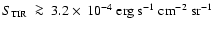 ${S_{\rm TIR}~\ga~3.2\times~10^{-4}~\rm erg~s^{-1}~cm^{-2}~sr^{-1}}$