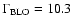 $\Gamma_{\rm BLO} = 10.3$