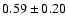 $0.59\pm0.20$
