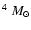 $^4~M_{\odot}$