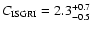 $C_{{\rm ISGRI}}=2.3_{-0.5}^{+0.7}$