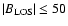 $\vert B_{\rm LOS}\vert\le50$