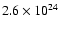 $2.6\times10^{24}$