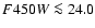 $F450W \la 24.0$
