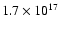 $1.7\times 10^{17}$