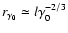 $r_{\gamma_0} \simeq l
\gamma_0^{-2/3}$