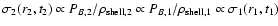$\sigma_2(r_2,t_2) \propto P_{B,2}/\rho_{\rm shell,2}\propto
P_{B,1}/\rho_{\rm shell,1}\propto \sigma_1(r_1,t_1)$