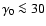 $\gamma_0 \la 30$