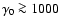 $\gamma_0\ga 1000$