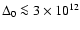 $\Delta_0\la 3\times 10^{12}$