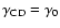 $\gamma_{\rm CD}=\gamma_0$