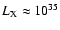 $L_{\rm X}\approx 10^{35}$