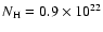 $N_{\rm H}=0.9
\times 10^{22}$