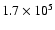 $1.7\times 10^5$