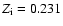 $Z_{\rm i} = 0.231$