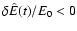 $\delta\hat{E}(t)/E_{\rm0} < 0$