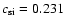 $c_{\rm si} = 0.231$