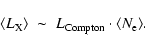 \begin{displaymath}\langle L_{\rm X} \rangle \; \sim \; L_{\rm Compton} \cdot \langle N_{\rm e} \rangle.
\end{displaymath}