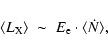 \begin{displaymath}
\langle L_{\rm X} \rangle \; \sim \; E_{\rm e} \cdot \langle \dot{N} \rangle,
\end{displaymath}