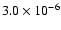 $3.0\times 10^{-6}$