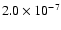 $2.0\times 10^{-7}$