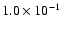 $1.0\times 10^{-1}$
