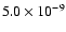 $5.0\times 10^{-9}$