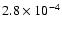 $2.8\times 10^{-4}$