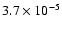$3.7\times 10^{-5}$