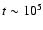 $t\sim 10^5$