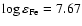 $\log\varepsilon_{\rm Fe} = 7.67$