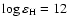 $\log\varepsilon_{\rm H} = 12$