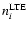 $n_i^{\rm LTE}$