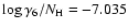 $\log \gamma_6/N_{\rm H} = -7.035$