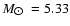 $M_{\hbox{$\odot$ }} = 5.33$